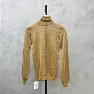 Sonia Rykiel Gold Turtleneck Sweater